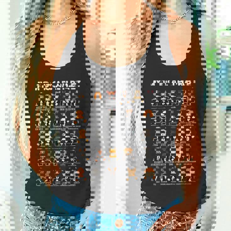 犬の種類 アルファベットa-Z Abc 犬の識別 タンクトップ