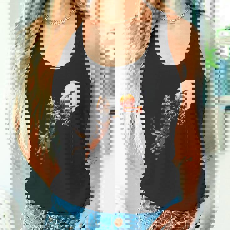 猫 ネコ バスケ 面白いtシャツ 文字入り メンズ おもしろ 面白い 服 おもしろグッズ ネタ 浮世絵 タンクトップ