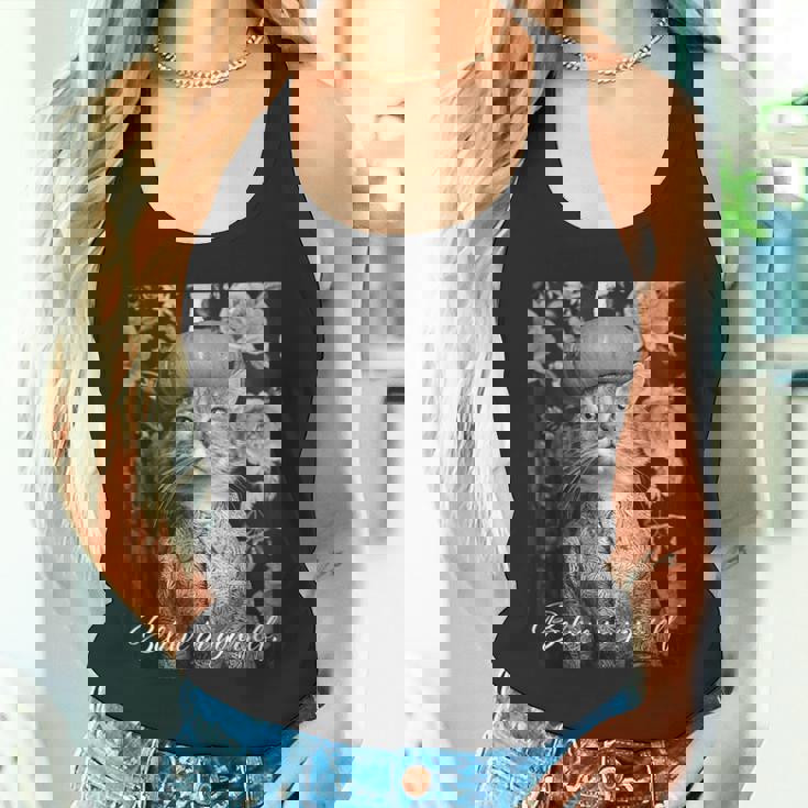 猫 モノクロ 写真 おしゃれ 可愛い 個性的 ハロウィン かぼちゃ タンクトップ