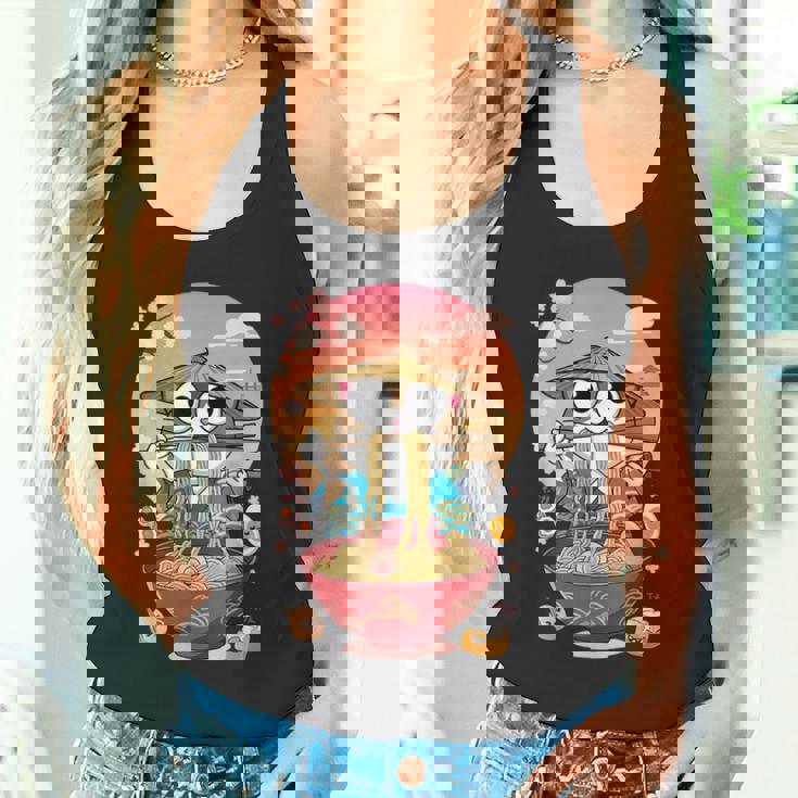 猫 ラーメン 日本語 面白い グラフィック カワイイ 猫 アニメ 恋人 タンクトップ