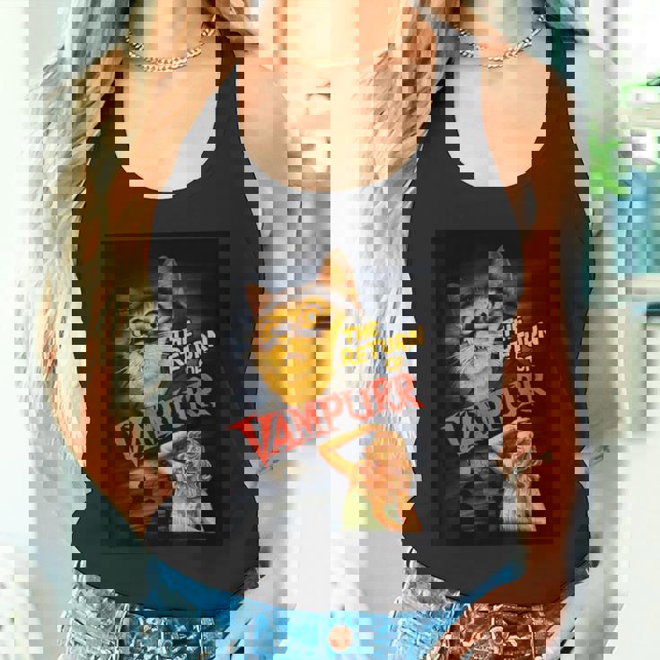 猫 吸血鬼 クラシック ホラー 映画 ファニー グラフィック シャツ タンクトップ