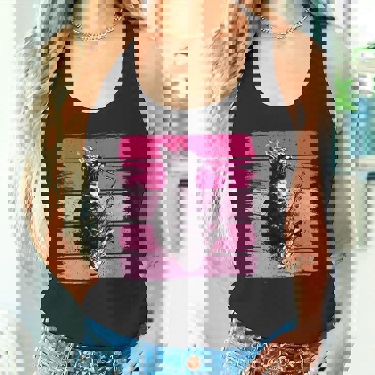 猫 演奏 サックス おもしろい 猫 ジャズ サックス レトロ サックス タンクトップ