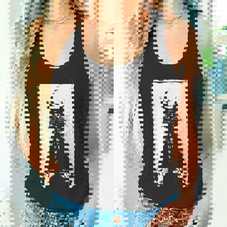 猫の夜の儀式 猫のウルタル・キム・ホルム アート Cat Night Ulthar Ritual Kim Holm タンクトップ