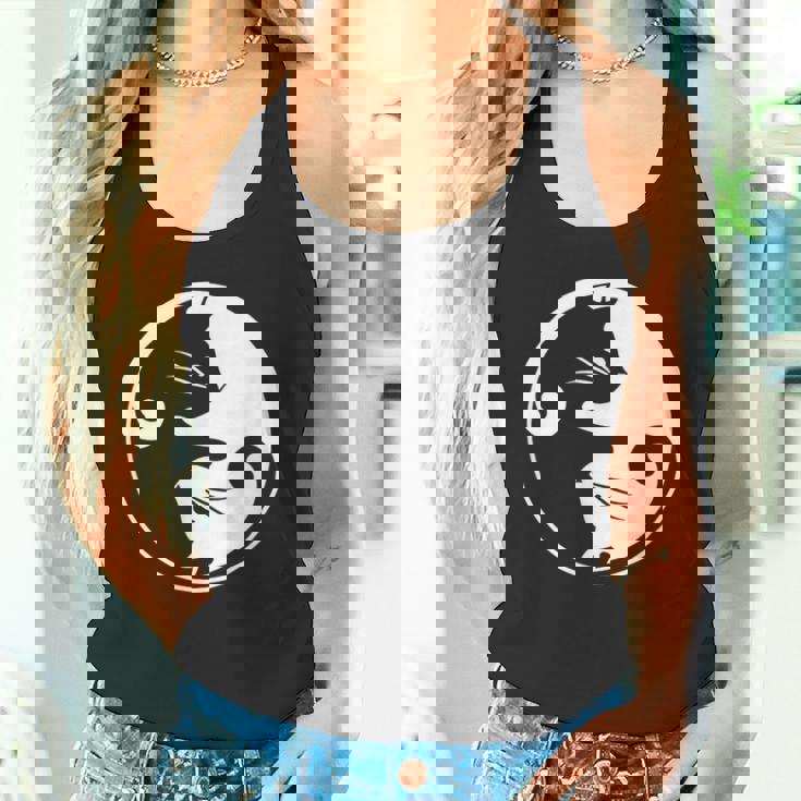 猫の陰陽相互接続 タンクトップ