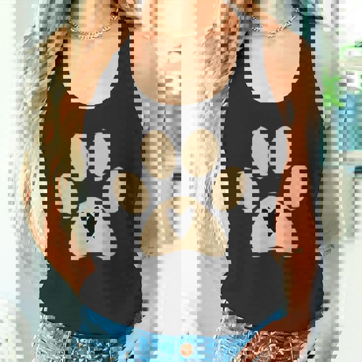 猫や犬の愛好家のための足付きハート タンクトップ