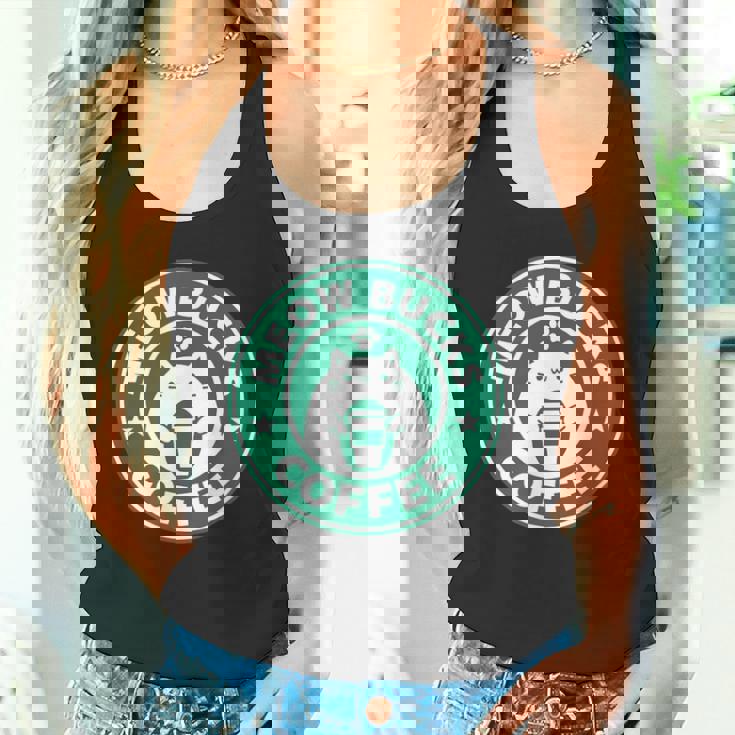 猫バックスコ－ヒ－ スタバ 可愛い カフェ 個性的 パロディ 面白い 笑える タンクトップ