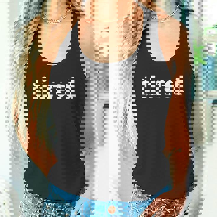 疲れた疲れ果てた変な疲れた人が疲れ果てた タンクトップ