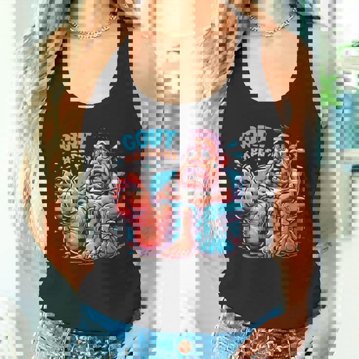 痛風が起こる 面白くて陽気な愚かな痛み むくみ タンクトップ