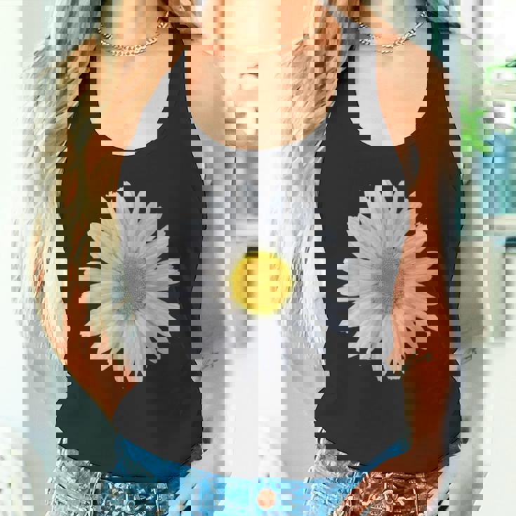 白いデイジーの花、咲くデイジー、花、花、デイジー タンクトップ