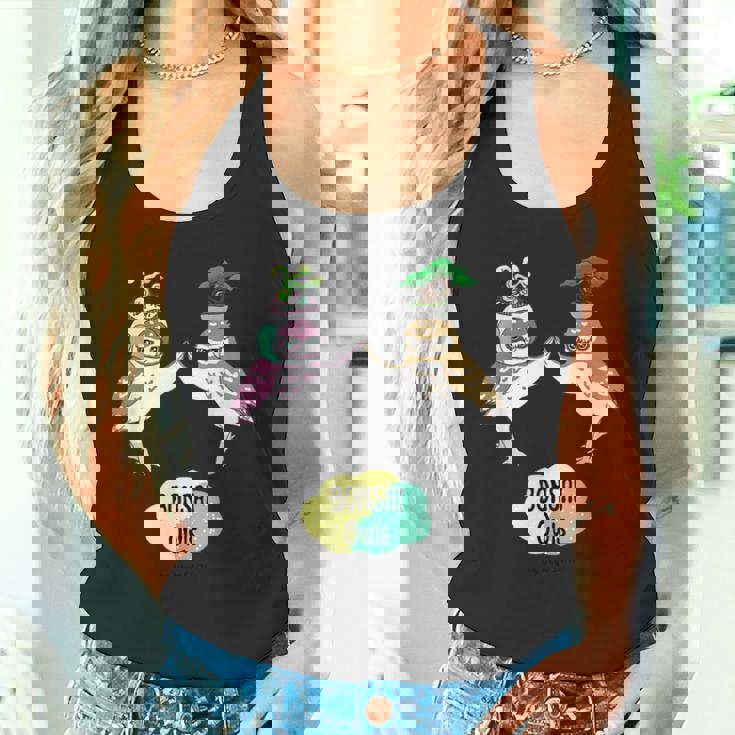 盆栽フクロウと宇宙盆栽フクロウ タンクトップ