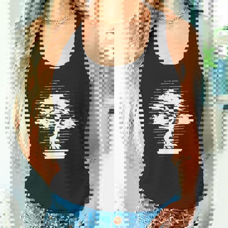 盆栽ロゴエンブレム 盆栽ポット ペンジン 屋内盆栽盆栽 タンクトップ