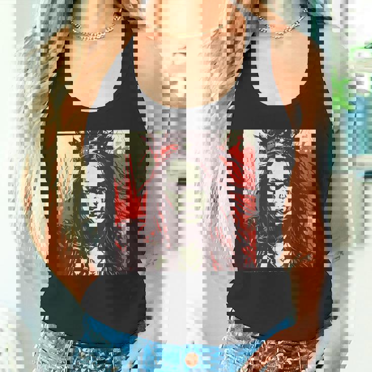 真面目な女王 野生の髪と尖った王冠 タンクトップ