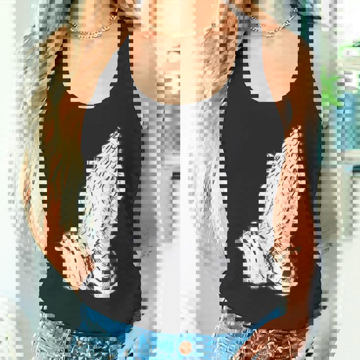 祈るイエスの手 タンクトップ