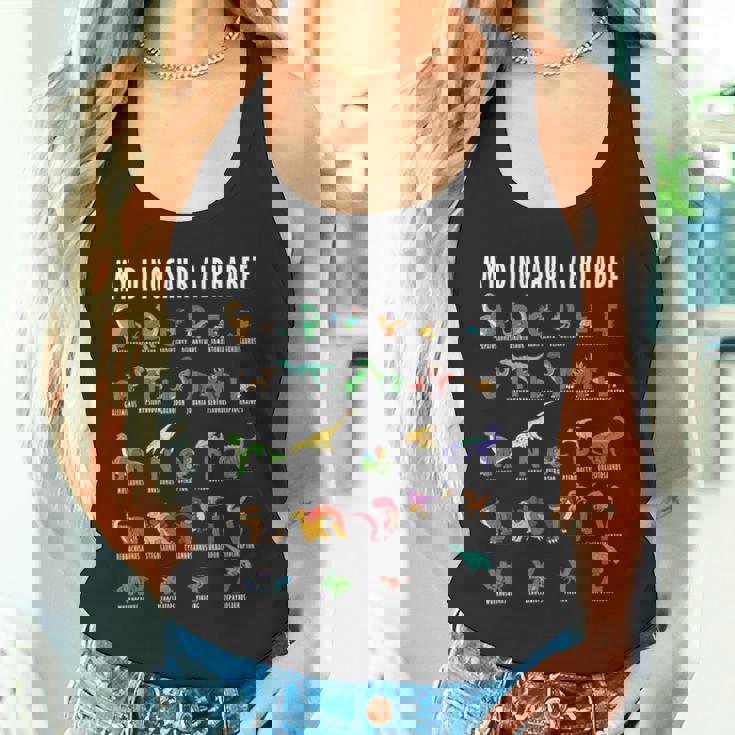 私の恐竜アルファベット爬虫類恐竜化石職業趣味 タンクトップ