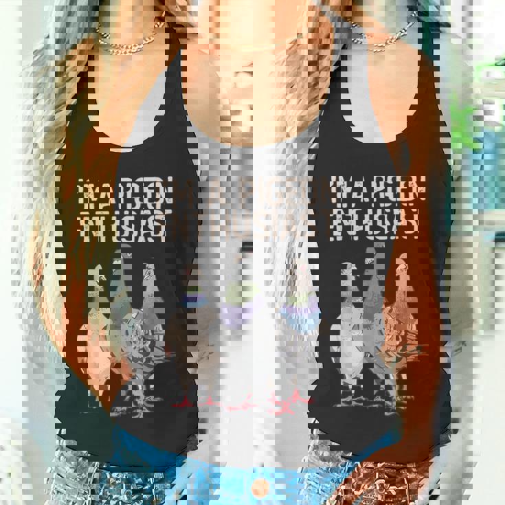 私はハト愛好家ですハト好き タンクトップ