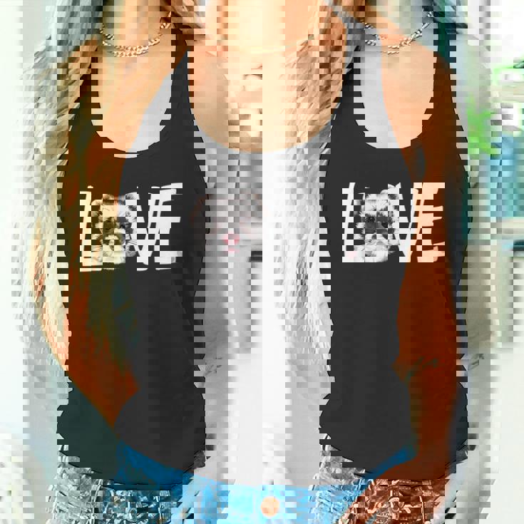 私はフェレットが大好きです Love Ferret タンクトップ