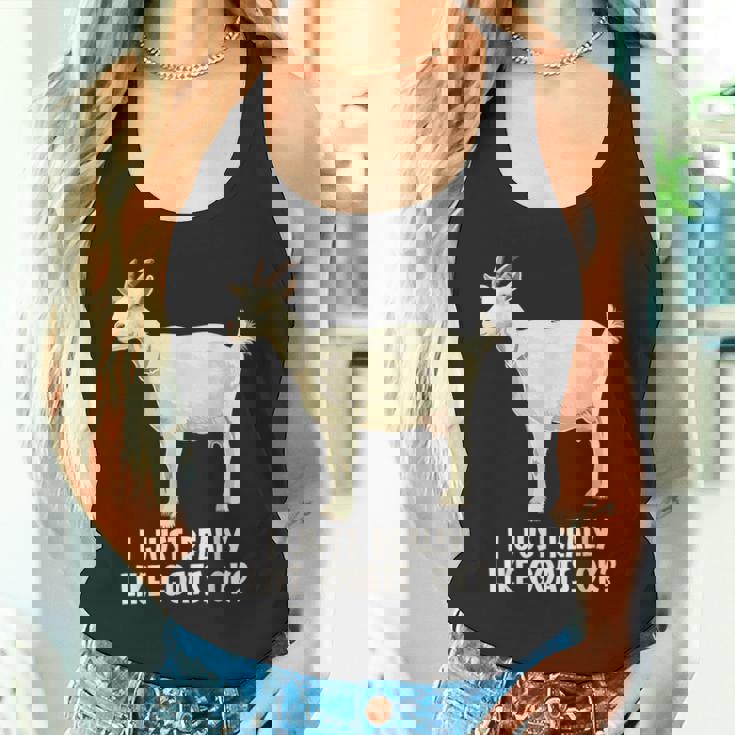 私は本当にヤギが好きです タンクトップ