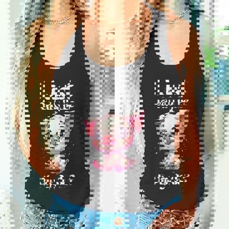 私は本当に豚が好きなだけですok タンクトップ