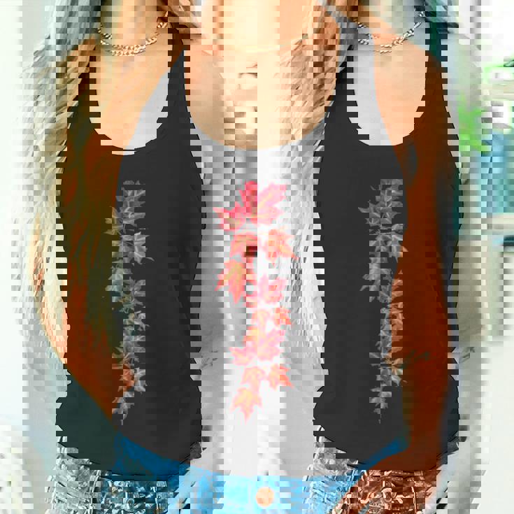 秋の紅葉のつる タンクトップ