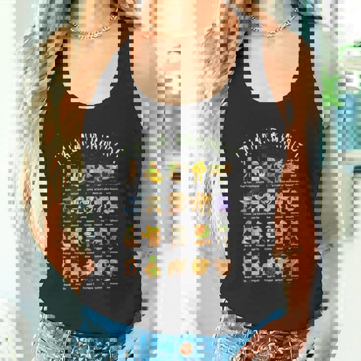 種類 イタリア ブレイン ミーム キャラクター 手描き ティーン タンクトップ