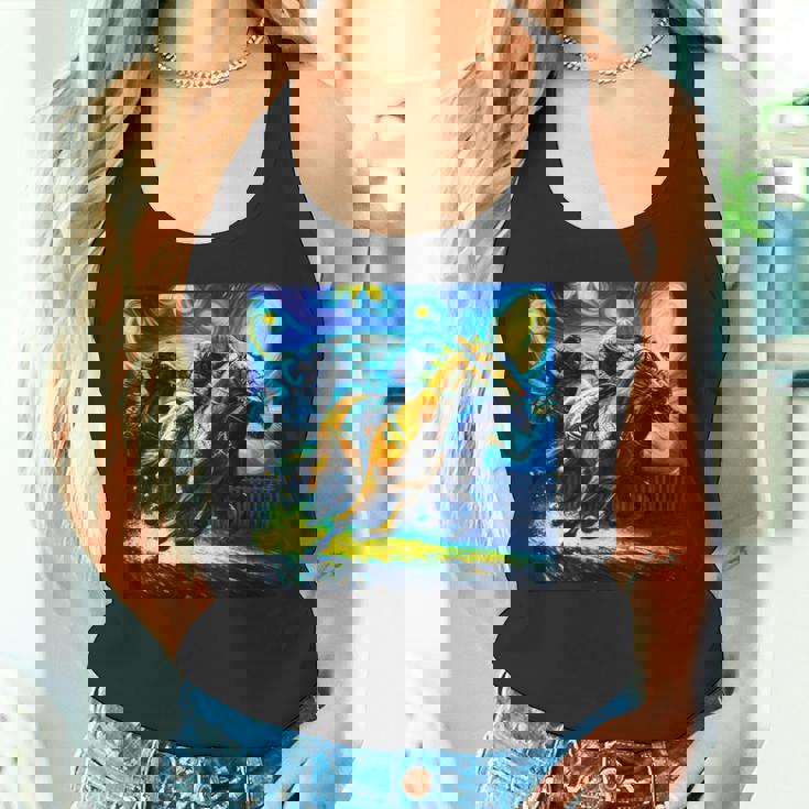 競馬 馬tシャツ おもしろ ウマ レース 馬 乗馬 競馬 面白いtシャツ メンズ グッズ ネタ 大人 男性 ゴッホ タンクトップ