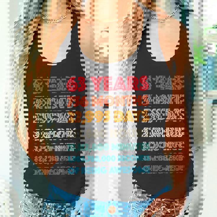 素晴らしい63歳の誕生日プレゼント 面白い レトロ 63歳の誕生日 タンクトップ