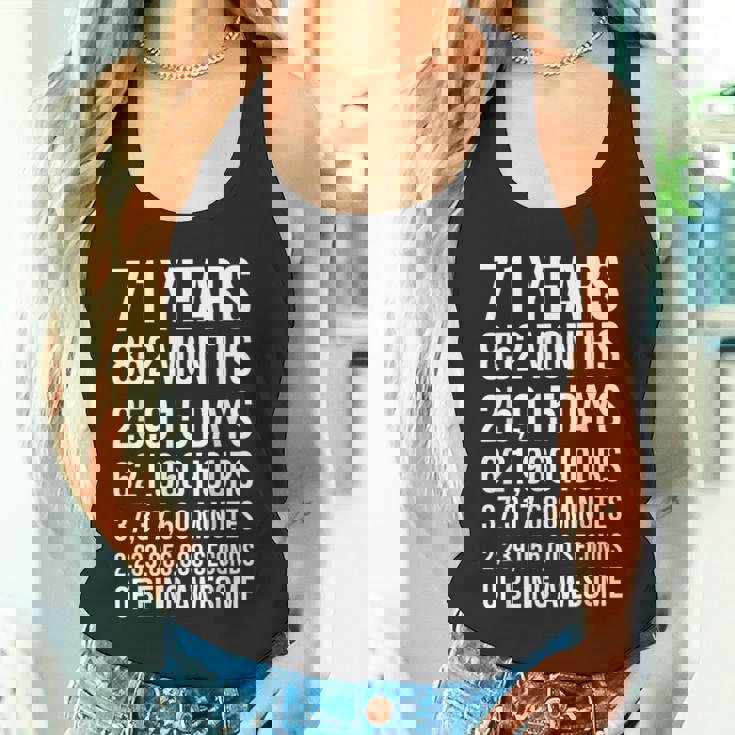 素晴らしい71歳の誕生日ギフト 面白い71歳の誕生日 タンクトップ