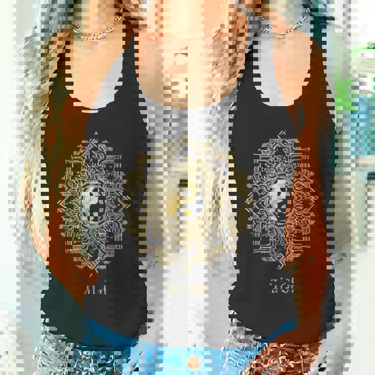 美しい太極拳、陰陽曼荼羅 タンクトップ