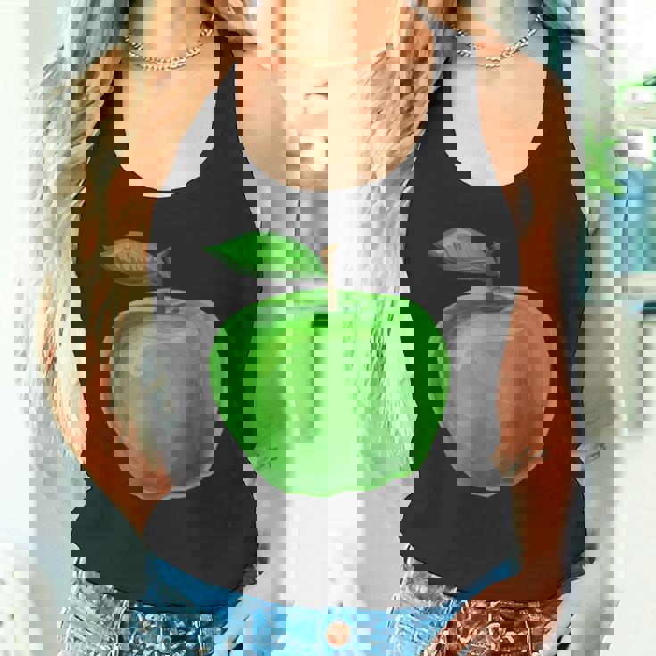 美しい青りんごを彩った果物や果物のりんご。 タンクトップ