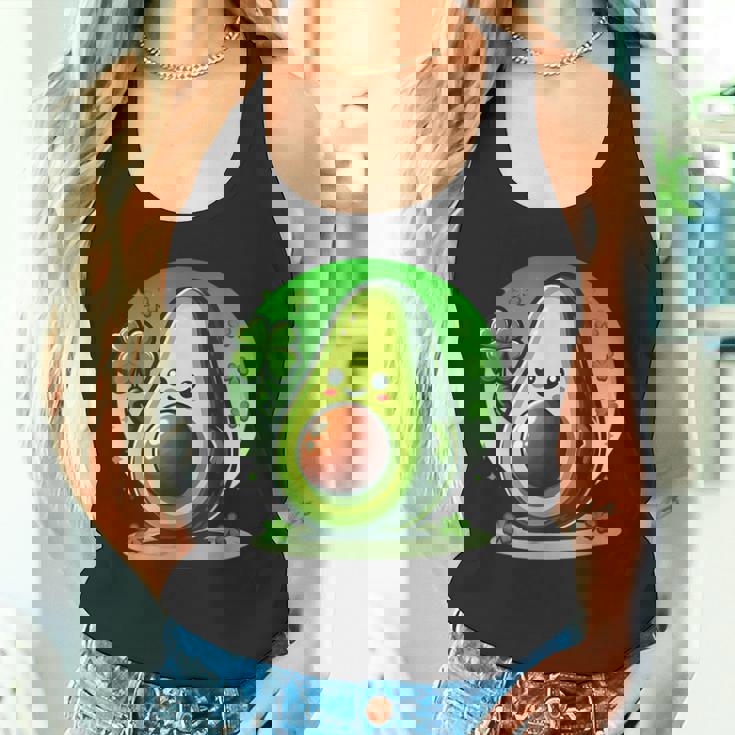 聖パトリックの日 アボカド 幸運の四つ葉のクローバー タンクトップ