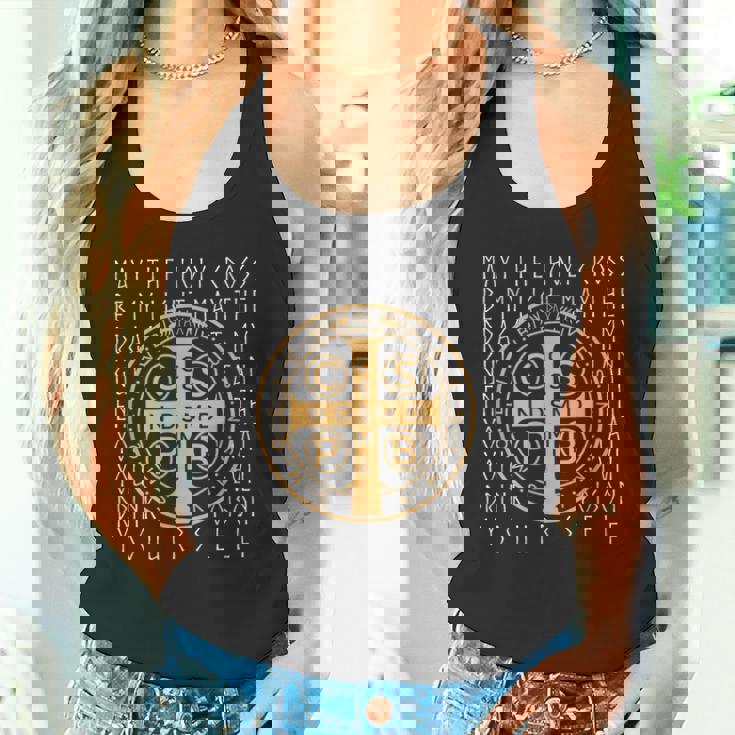 聖ベネディクト勲章 キリスト教の祈り タンクトップ