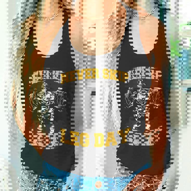 脚の日をスキップすることはありません 面白いワークアウト ジム メンズ ボディビル タンクトップ