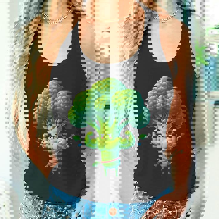 腹筋付き筋肉ブロッコリー タンクトップ