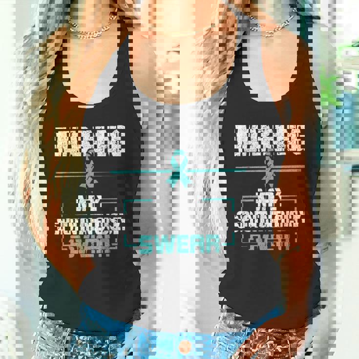 自発的に誓う可能性があります トゥレット症候群啓発 タンクトップ