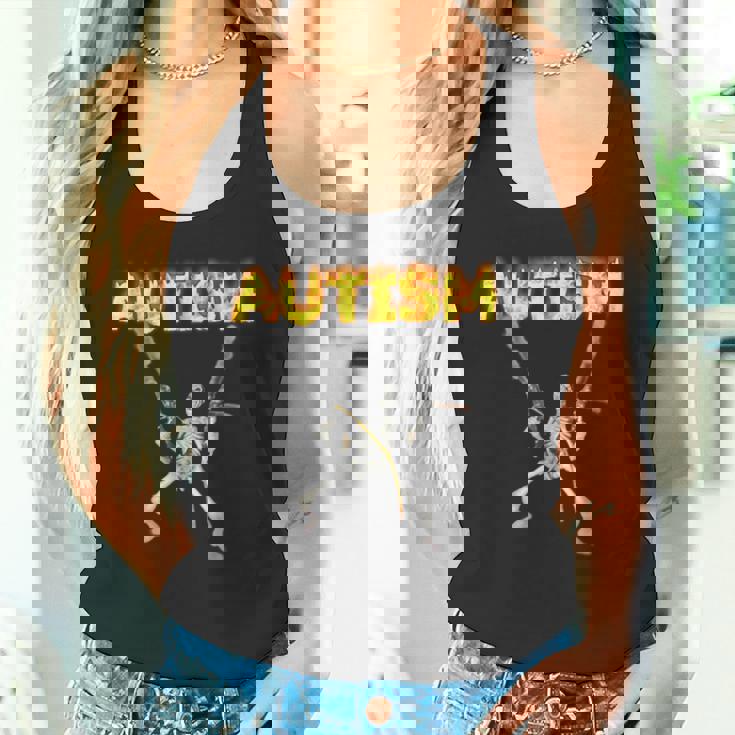 自閉症スケルトンミーム タンクトップ