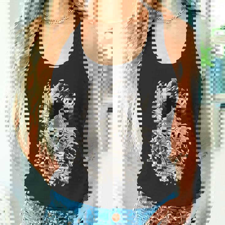 般若マスク 日本語 タトゥー フラッシュ タンクトップ