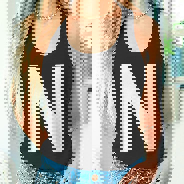 英文字 N 大文字 アルファベット モノグラム イニシャル Abc タンクトップ