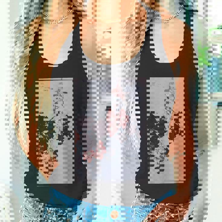 葛飾北斎作 ハイビスカスとスズメ タンクトップ