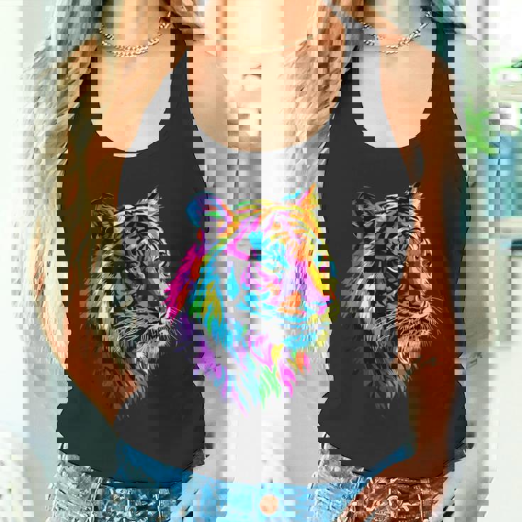 虎 大型猫 野生動物 虎 猫好き かわいい虎 タンクトップ