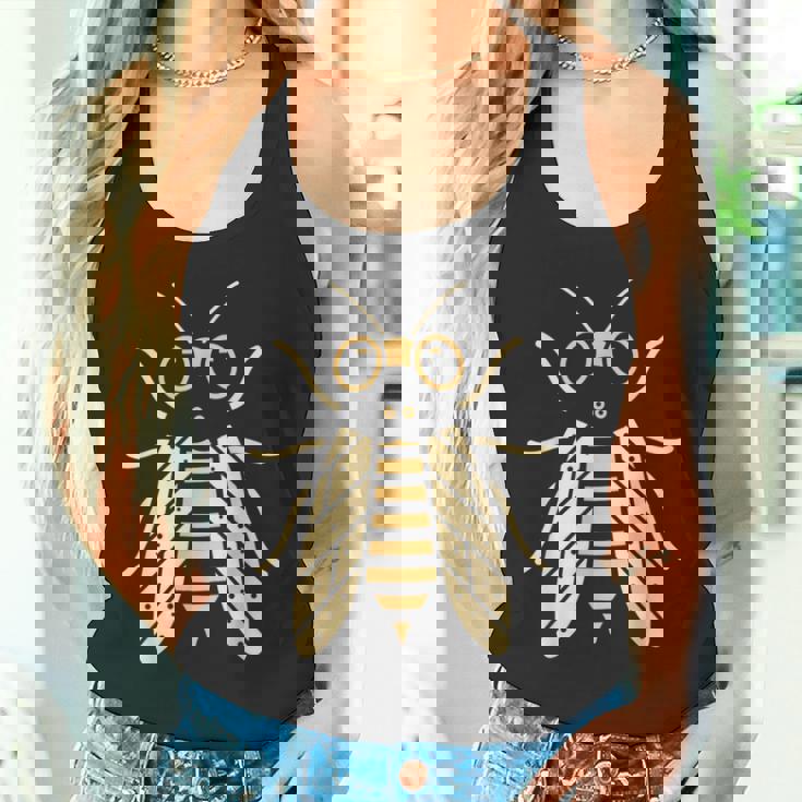 蝉のユーモア シンプルでかわいいミニマリストの昆虫 蝉 タンクトップ