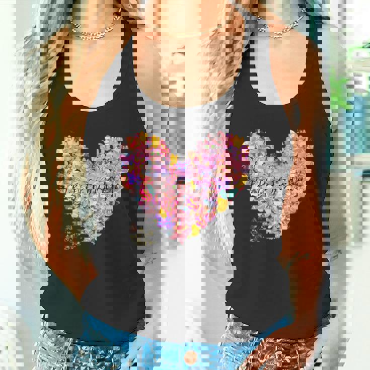 蝶 ハート かわいい 庭 タンクトップ