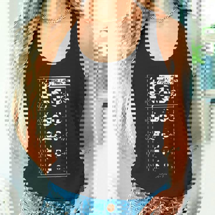 視力検査 おもしろ デザイン 猫 タンクトップ