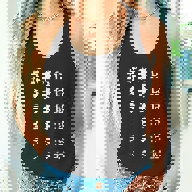 視力検査 ポメラニアン ポメラニアン好き 愛犬家 犬が好き 犬の飼い主 ポメラニアンの飼い主 犬好き タンクトップ