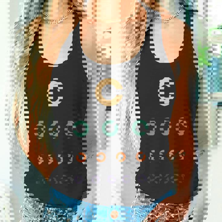 視力検査眼鏡屋面白いレトロヴィンテージ タンクトップ