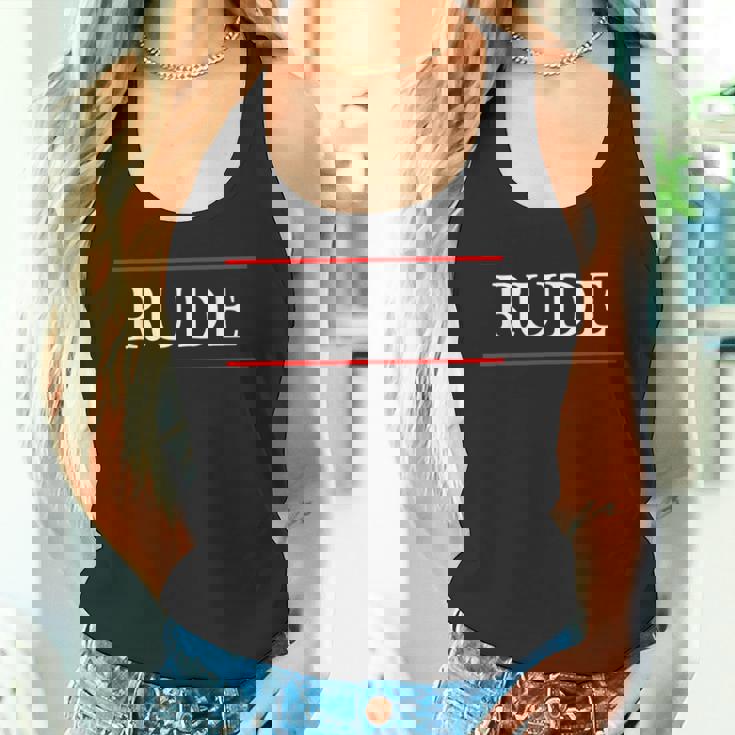 言葉 Rude On It タンクトップ