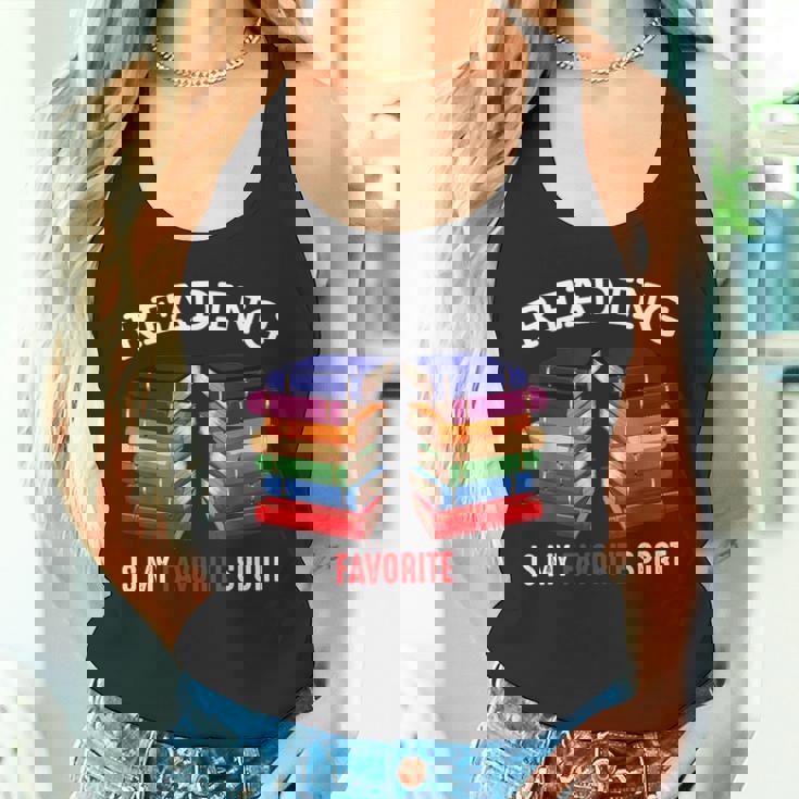 読書は私の好きなスポーツです 本好き 趣味 文学 タンクトップ