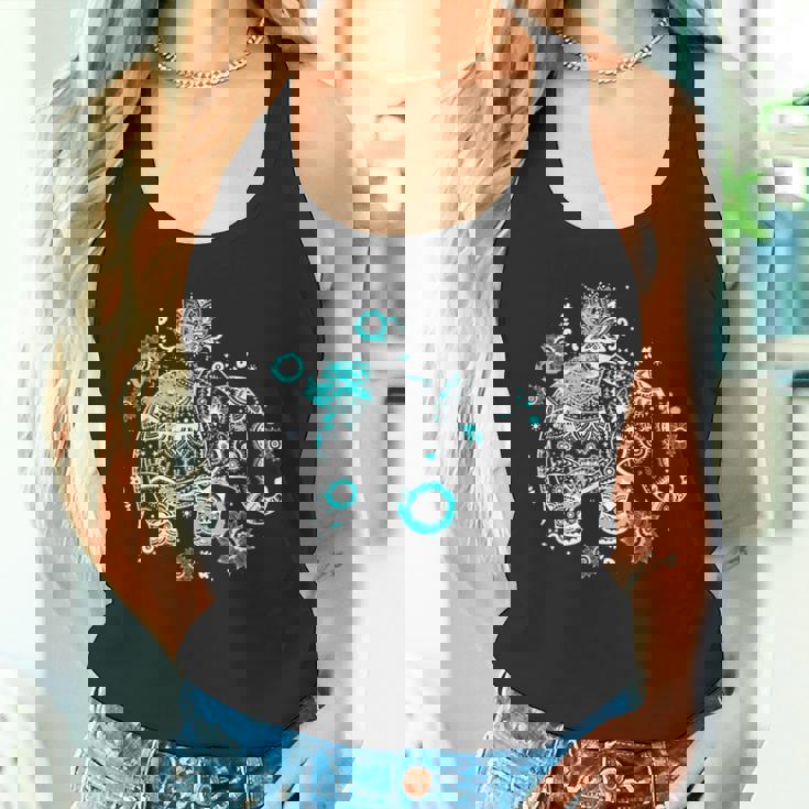 象のギフト タイアート 幸運のタイ ビンテージグラフィック タンクトップ