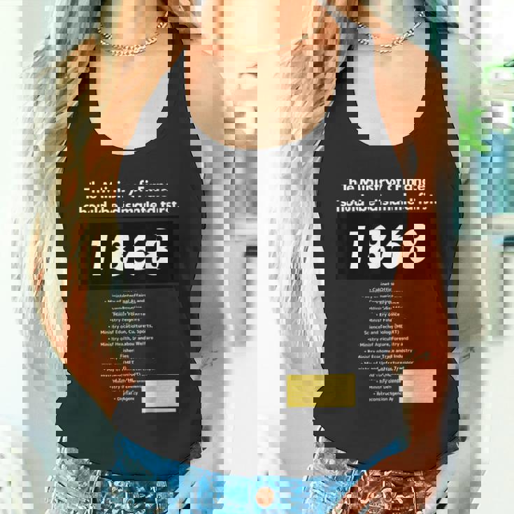 財務省解体dissolution Of The Ministry Of Finance タンクトップ