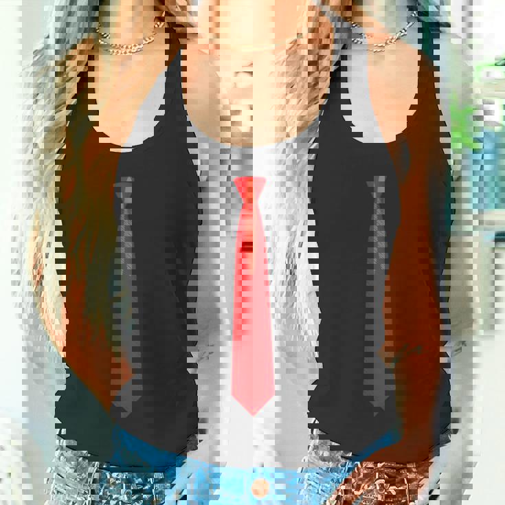 赤いネクタイ、ネクタイファニードレス タンクトップ