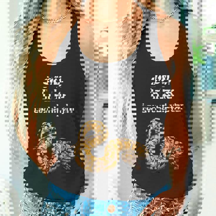 遅くなってごめんなさい、ボールパイソン面白いボールパイソンを見ました タンクトップ